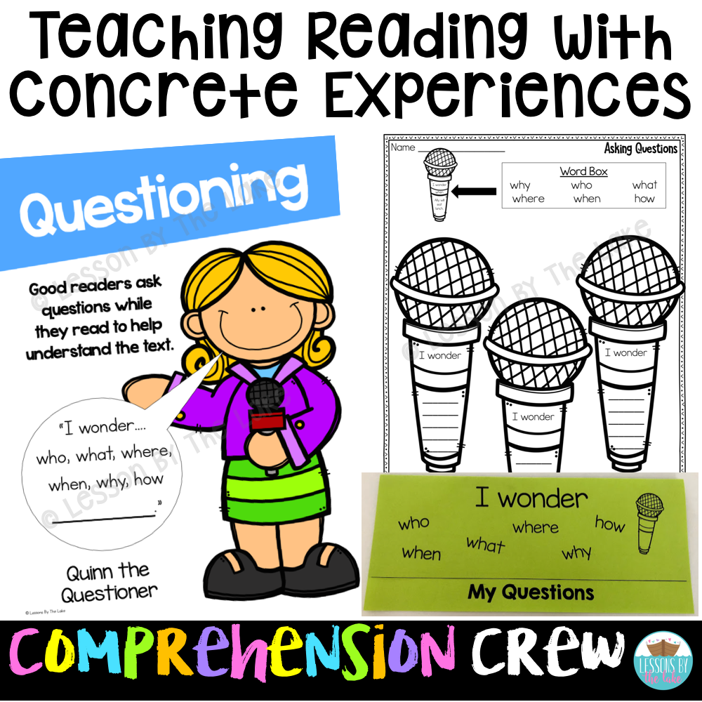 questioning text, reading strategy, reading instruction, comprehension crew