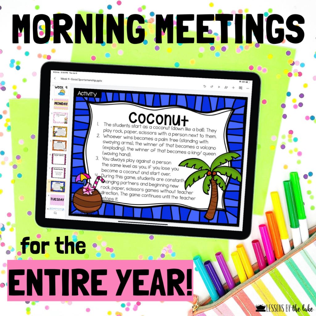 2nd grade morning meeting plans